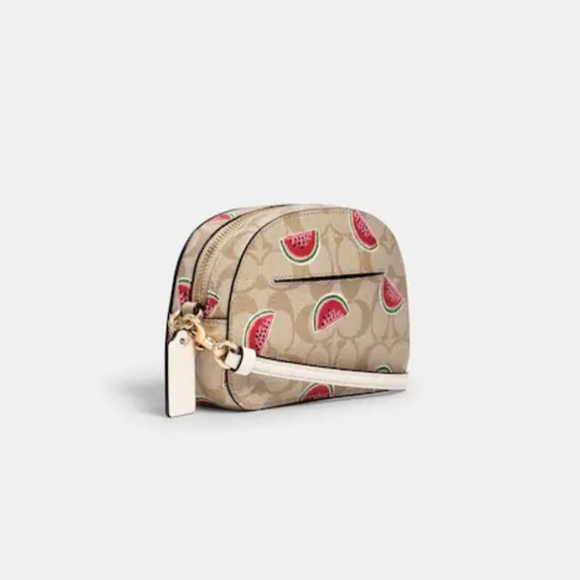 Coach Mini Serena Crossbody in signature canvas with Watermelon print - Picture 11 of 13